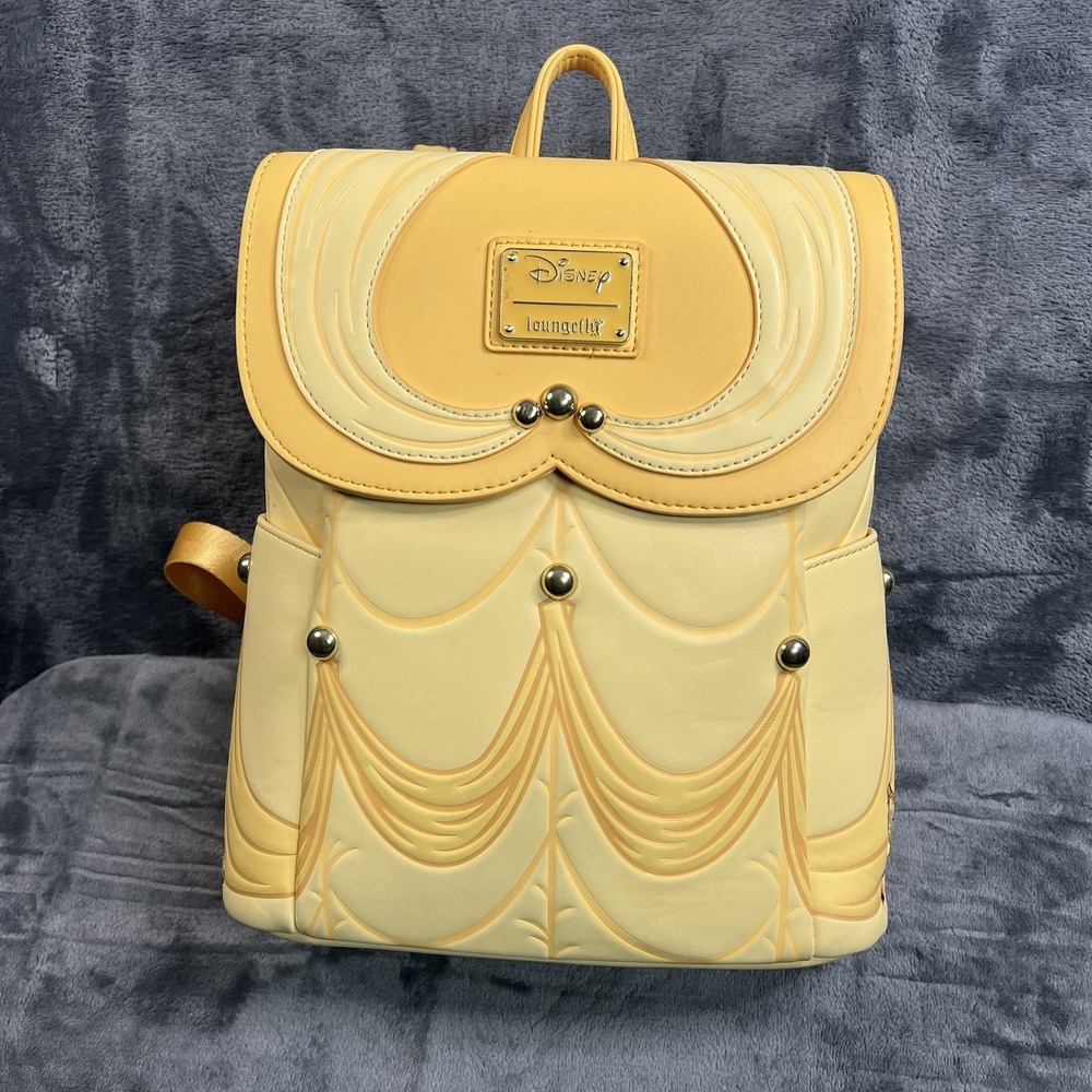 Loungefly Disney Beauty and the Beast Belle Cosplay Mini Backpack Yellow Dress